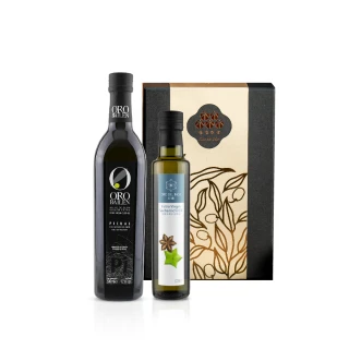 【Oro Bailen 皇嘉】頂級油品雙入禮盒組 橄欖油500ml+印加果油250ml(送禮禮盒 橄欖油禮盒)