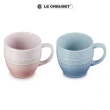 【Le Creuset】瓷器新娘系列英式馬克杯350ml-2入組(貝殼粉/海岸藍)