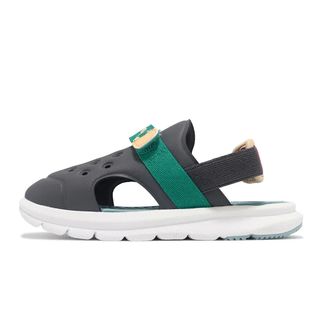 【PUMA】兒童涼鞋 EvolvSandal Smmer Camp AC INF 小童 灰 魔鬼氈 透氣 學步鞋(395647-02)