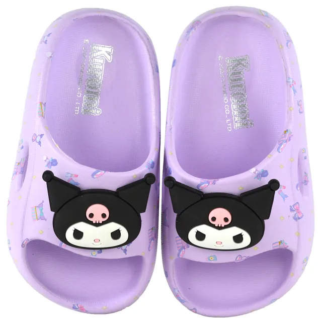 【SANRIO 三麗鷗】14-21cm兒童鞋 拖鞋 庫洛米極輕量Q彈減壓(紫色)