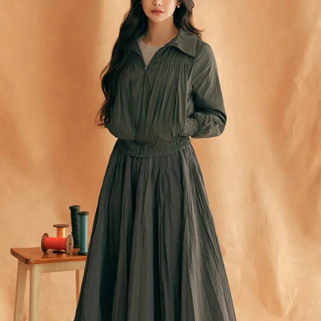 斷碼福利GR可頌褶褶輕量夾克(U)