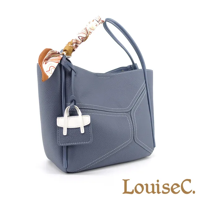 【LouiseC.】雙11 Tree House 牛皮 現代幾何大尺寸 手提肩背斜背真皮方包 3色 可拆式內袋設計 YS6055