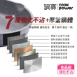 【CookPower 鍋寶】熔岩厚釜七層鑄造不沾鍋平底鍋28CM-IH/電磁爐適用(含可立式鍋蓋)