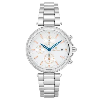 【Olympia Star 奧林比亞之星】優雅星輝真鑽時尚腕錶(28051DLS 珍珠貝面)