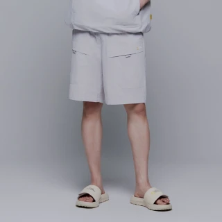 【National Geographic 國家地理】男女同款ADELIE輕量平織工裝短褲-灰色(防曬材質/舒適涼爽/短褲)