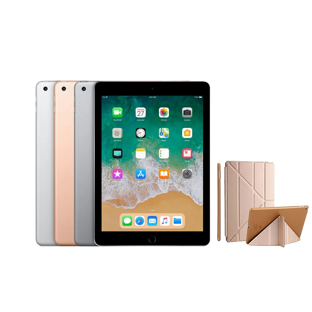 Apple】A級福利品iPad 6(9.7 吋/LTE/32G)(智慧休眠保護殼組) - momo