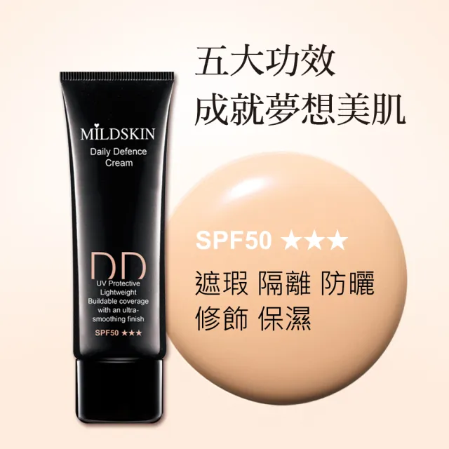 【MILDSKIN 麥德絲肌】水燦瓷光柔焦DD霜4入組(加贈葫蘆粉撲)