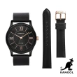 【KANGOL】英國袋鼠 時尚米蘭腕錶+可調手環/真皮錶帶禮盒組 KG71238/71338(多款任選)