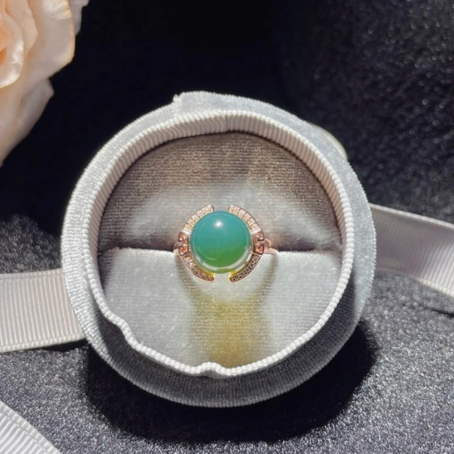 勝弘珠寶 多明尼加藍珀優雅戒指-11mm