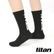【titan太肯】五趾舒壓生活中筒襪_黑