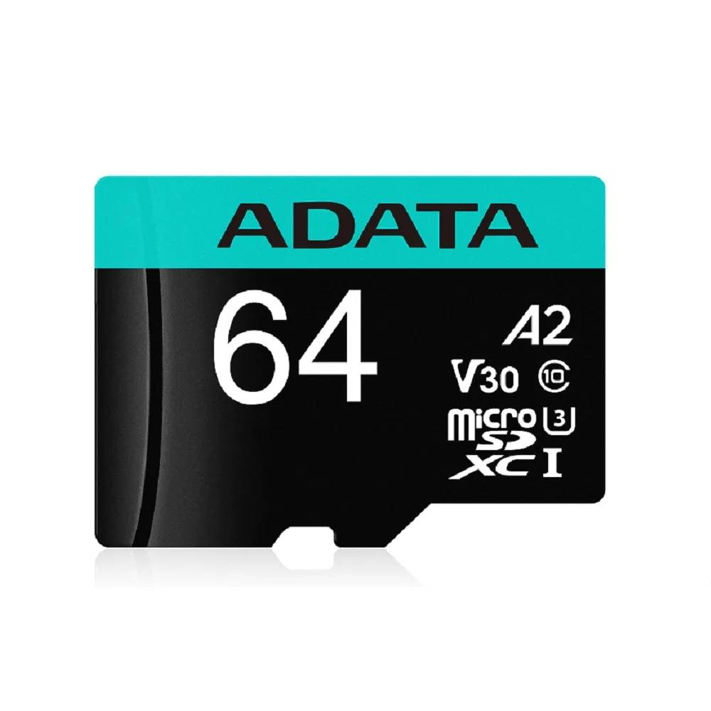 【ADATA 威剛】Premier Pro microSDXC UHS-I U3 A2 V30   64G記憶卡(附轉卡)