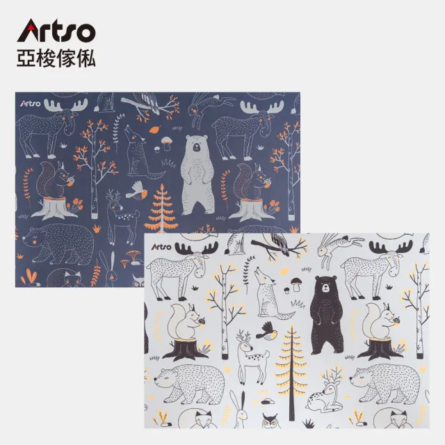 【Artso 亞梭】動物派對軟式珪藻土吸水地墊(兩款可選/軟地墊/腳踏墊)