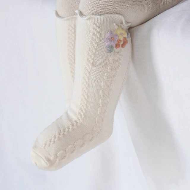 【Happy Prince】韓國製 Mila木耳邊麻花紋嬰兒童及膝襪(寶寶襪子高筒襪半統襪長襪)