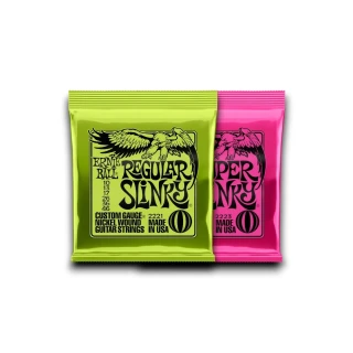 【ERNIE BALL】原廠美國製造 兩包組SUPER SLINKY電吉他弦｜品質保證(吉他弦 琴弦 Strings 2221 2223)