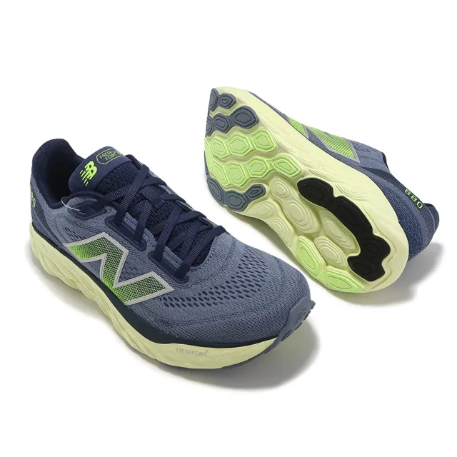 【NEW BALANCE】慢跑鞋 Fresh Foam X 880 V14 2E 寬楦 男鞋 藍 綠 緩震 運動鞋 NB(M880G14-2E)