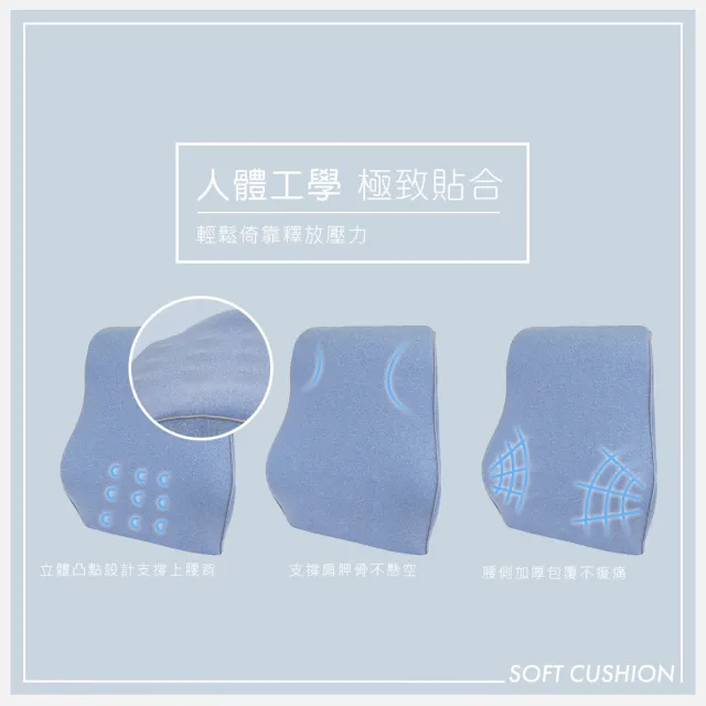 【DIKE】HBC102 SOFT低反彈 背靠墊 高密度記憶棉 抑菌除臭 透氣(加高設計 支撐肩胛 放鬆腰背)