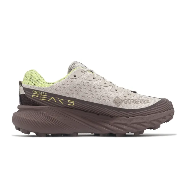 【MERRELL】越野跑鞋 Agility Peak 5 GTX 女鞋 綠 棕 紫 防水 襪套 緩衝 抓地 運動鞋(ML068166)