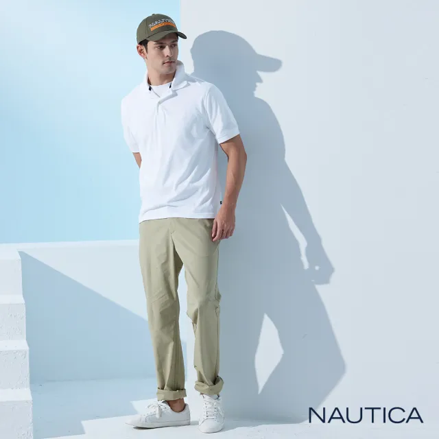 【NAUTICA】男裝 COOL MAX鬆緊涼感長褲(卡其)