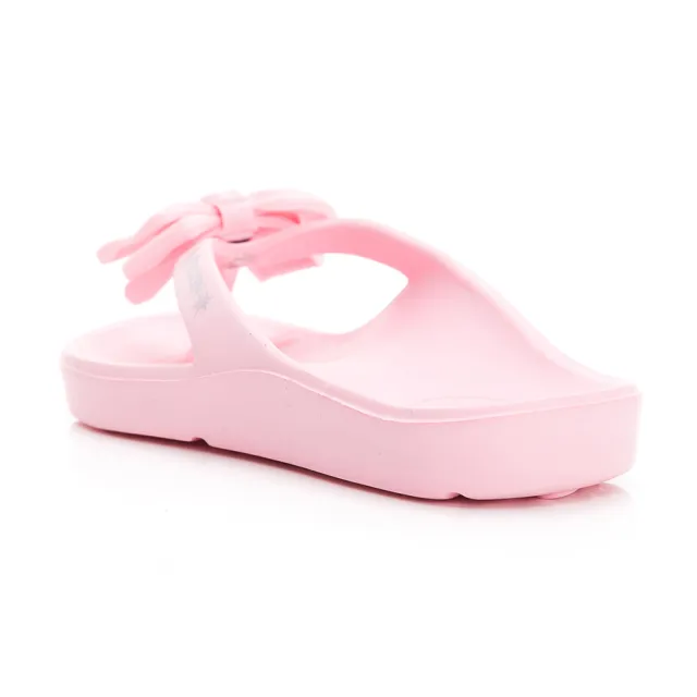【Disney 迪士尼】冰雪奇緣 童鞋 親子夾腳拖鞋/輕量 透氣 舒適 台灣製 粉紅(FOKS37603)
