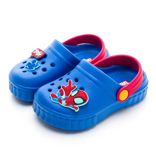 【Marvel 漫威】童鞋 蜘蛛人 園丁鞋/透氣 防水 輕量 減震 台灣製 藍(MNKG35676)