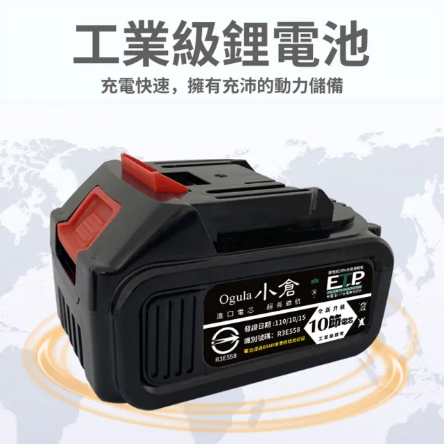 【Ogula小倉】鼓風機 吹吸噴三用 電池認證BSMI:R3E558（送整套清潔工具）兩電(鼓風機/吹葉機/鋰電鼓風機)