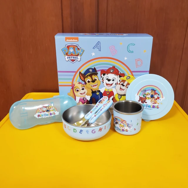 paw patrol 汪汪隊立大功 不鏽鋼餐具4件組(兒童餐具; 杯子; 盤子;碗; 汪汪隊;兒童;不鏽鋼餐具)