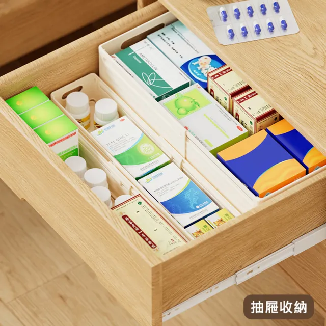 【AFAMIC 艾法原廠正貨】6入超值組-可伸縮重疊萬用衣櫥衣服內衣褲收納廚房桌面收納盒(襪子收納盒 衣櫃)