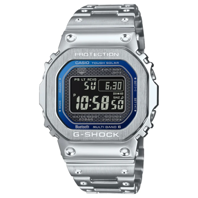CASIO 卡西歐 G-SHOCK 方形金屬電子錶(GMW-B5000D-2)