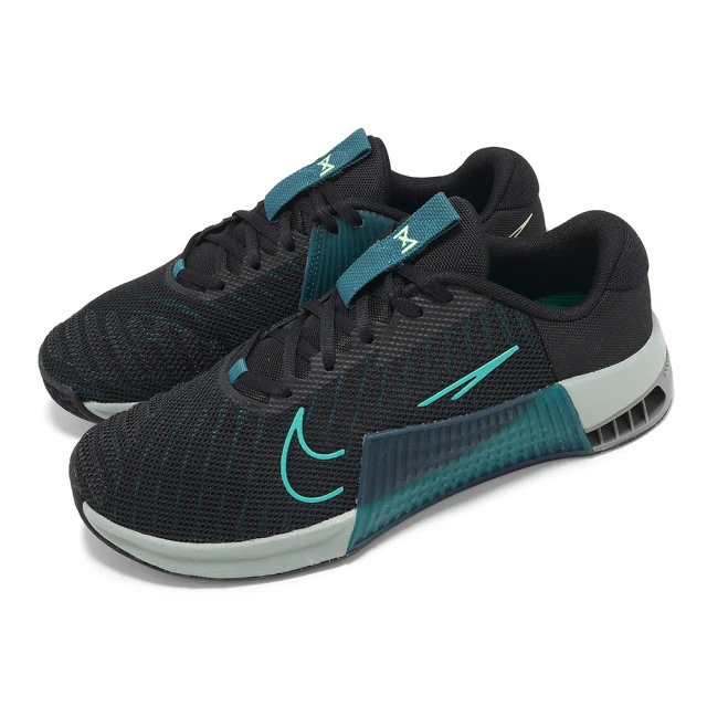 NIKE 耐吉 訓練鞋 Metcon 9 黑 藍綠 男鞋 健身 重訓 穩定 運動鞋(DZ2617-003)