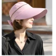 【HaNA 梨花】好質感誰戴誰美大沿遮陽帽．純色拉鍊二用帽子防紫外線