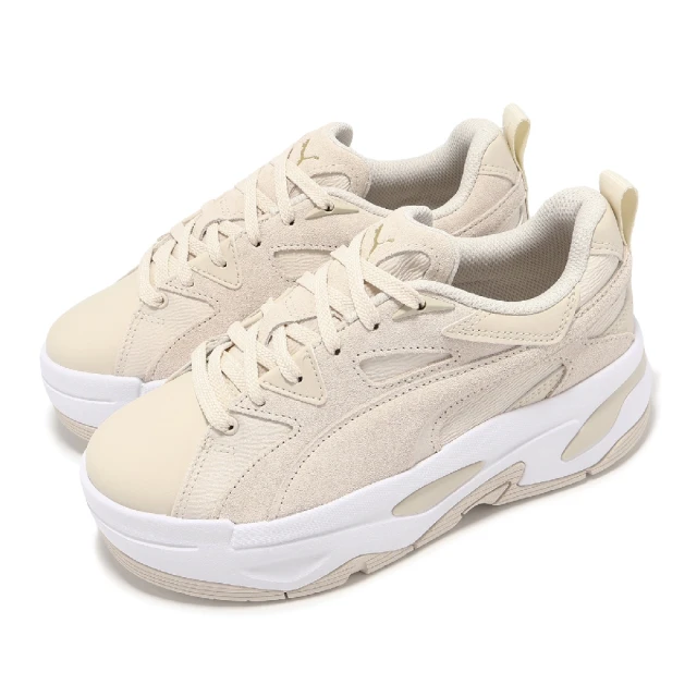 PUMA 休閒鞋 BLSTR Mix Wns 女鞋 米白 白 皮革 厚底 增高 緩衝 運動鞋(396095-01)