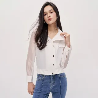 【MOMA】薄透率性襯衫外套(白色)