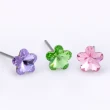 【GIUMKA】迷你花精靈水晶鋼針耳環 甜美淑女款  MF00609-2(紫水晶)