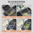 【茉家】聰明翻轉廚房瀝水網架抹布晾曬架-1組(含50個濾網)