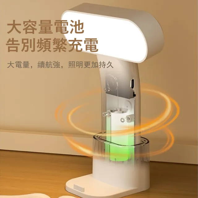 【Kyhome】T28便攜式LED閱讀檯燈 可立可掛 學習護眼桌燈 三擋色溫 床頭小夜燈