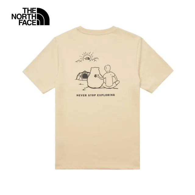 【The North Face】TNF 短袖上衣 印花休閒 U MFO CAMPING GRAPHIC S/S TEE - AP 男女 卡其(NF0A8AUV3X4)