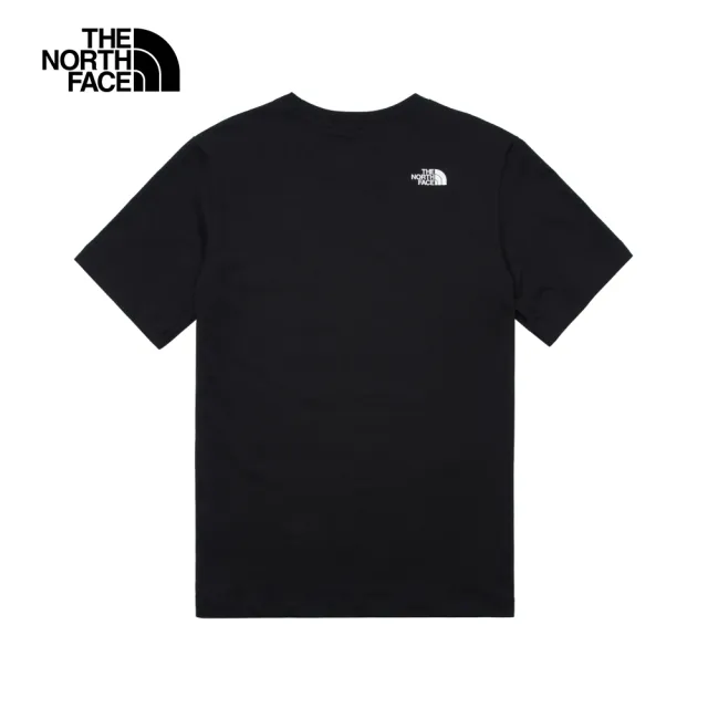 【The North Face】TNF 短袖上衣 經典品牌LOGO U MFO TYPESETTING LOGO S/S TEE-AP男女 黑(NF0A8AUWJK3)