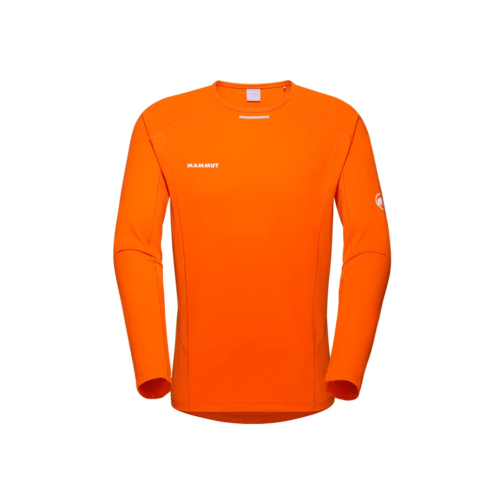 【Mammut 長毛象】Aenergy FL Longsleeve AF Men 輕量抗菌長袖排汗衣 復刻橘 男款 #1016-01350