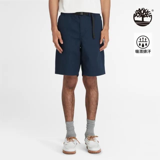 【Timberland】男款深寶石藍 TimberCHILL™ 透氣科技抗UV短褲(A6V9A433)