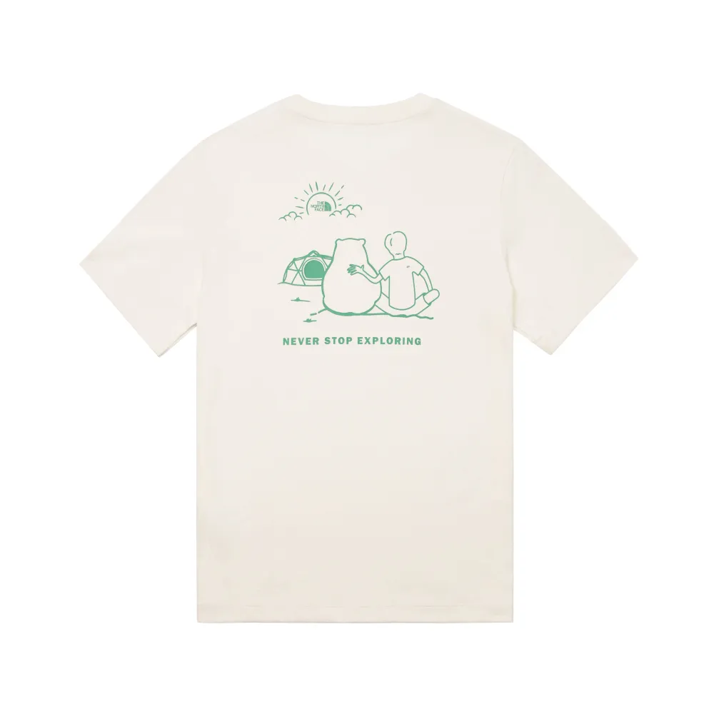 【The North Face】TNF 短袖上衣 品牌LOGO印花 U MFO CAMPING GRAPHIC S/S TEE-AP男女 白(NF0A8AUVQLI)