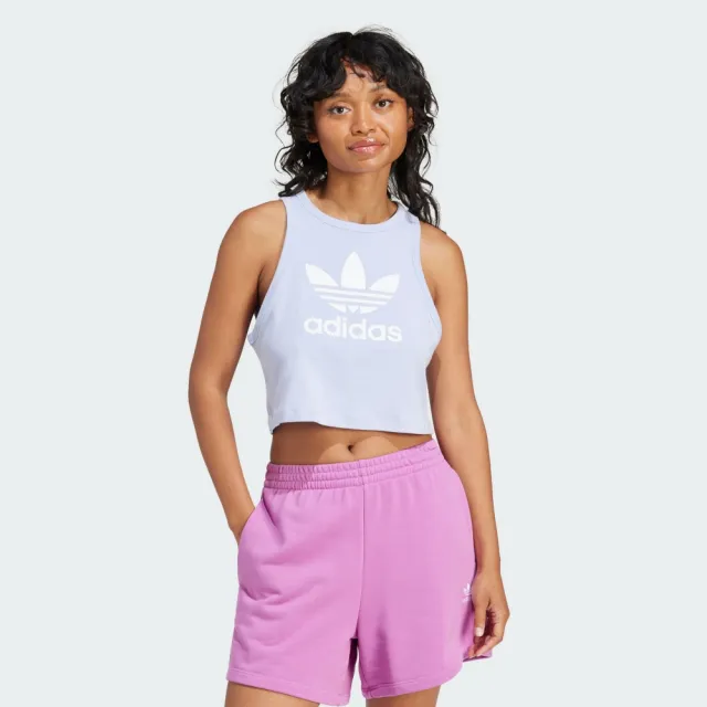 【adidas 愛迪達】運動服 女上衣 背心 TREFOIL TANK(IP0684)