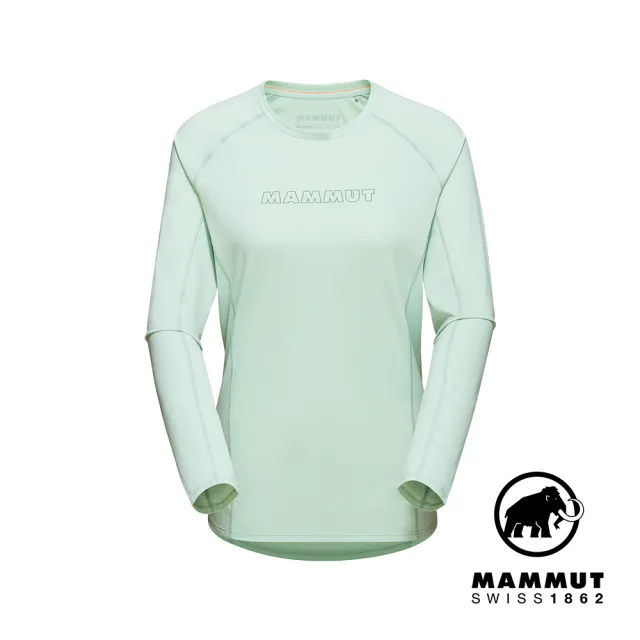 【Mammut 長毛象】Selun FL Longsleeve Logo Women 機能LOGO長袖T恤 薄荷綠 女款 #1016-01450