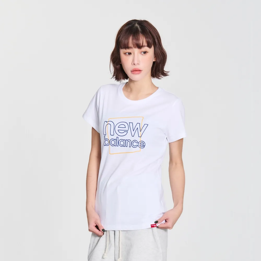 【NEW BALANCE】NB 短袖上衣_女裝_白色_WT21801WT(美版 版型偏大)