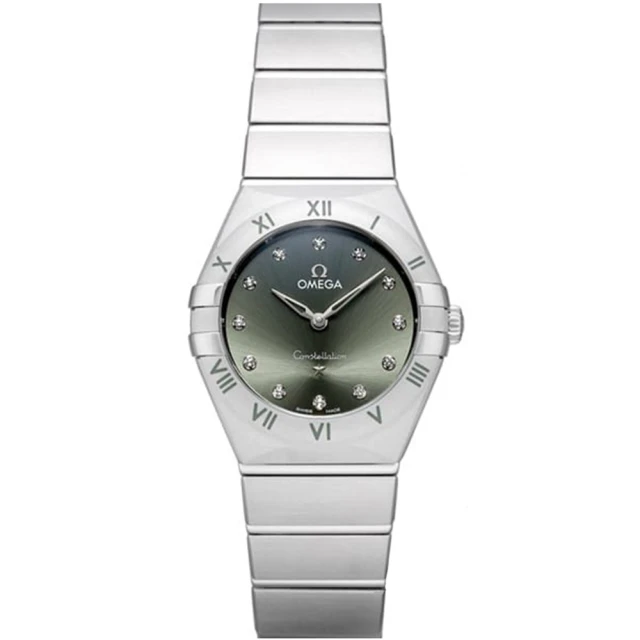 【OMEGA 歐米茄】歐米茄 星座系列石英女仕腕錶 x抹茶綠面x28mm(131.10.28.60.60.001)
