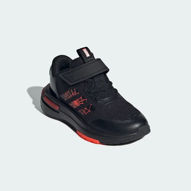 【adidas 愛迪達】MARVEL SPIDEY Racer EL K 童鞋 中童 黑紅色 蜘蛛人 休閒鞋 ID5236