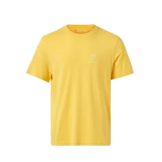 【Timberland】男款亮黃色健行圖案短袖T恤(A42YUEG4)