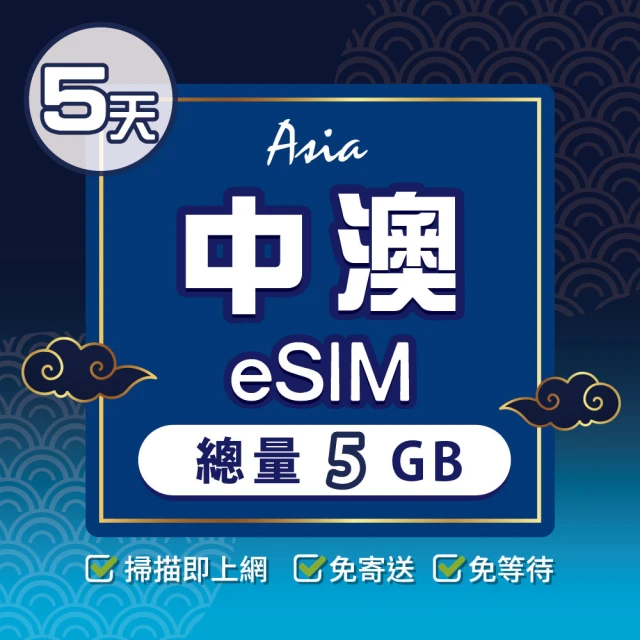 環亞電訊 eSIM中國、澳門30天總量12GB(24H自動發