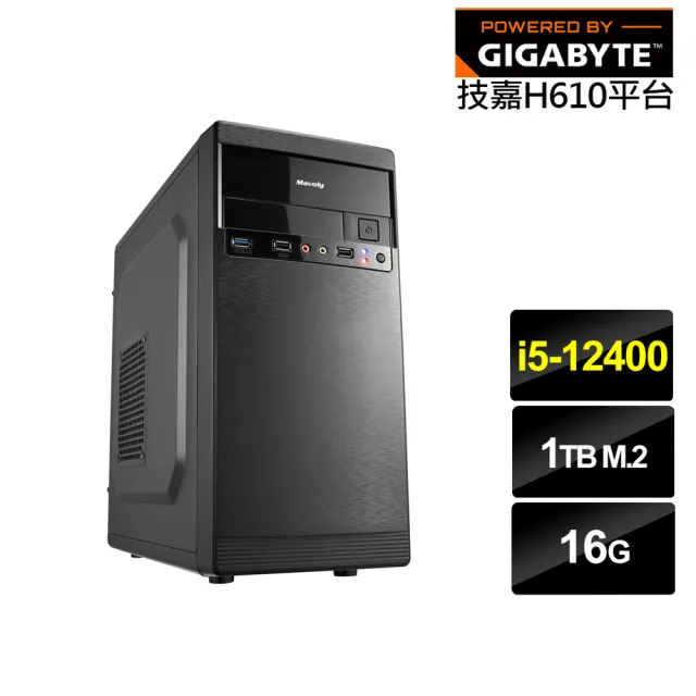 【技嘉平台】i5六核{預言家GN07C}文書機(i5-12400/H610/16G/1TB)