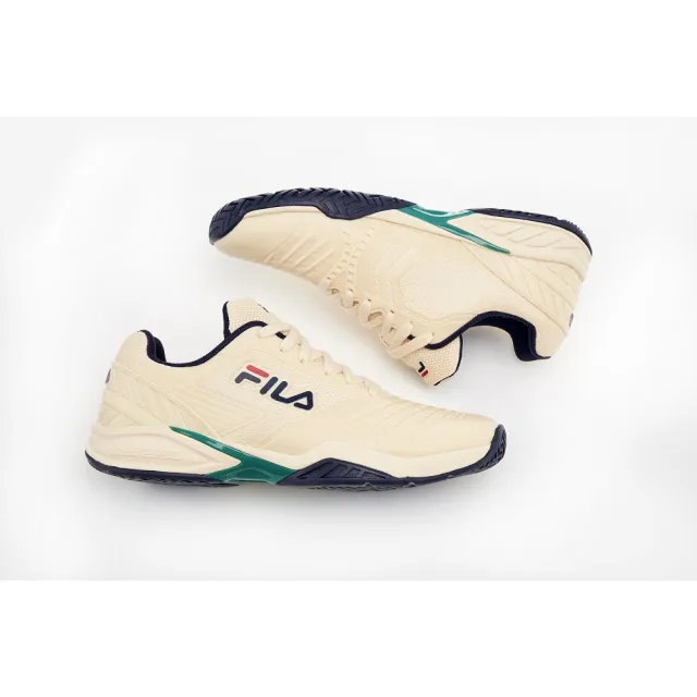 【FILA官方直營】AXILUS 2 ENERGIZED H 男網球鞋-米(1-T510X-143)