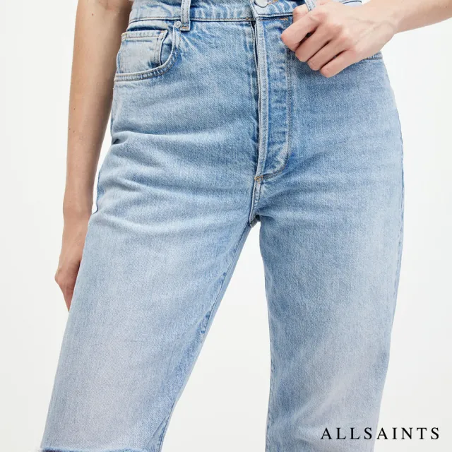 【ALLSAINTS】EDIE 破壞高腰直筒牛仔褲 W056EA(筒版型)